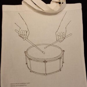 Tote bag with drum print