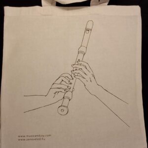 Tote bag with recorder print