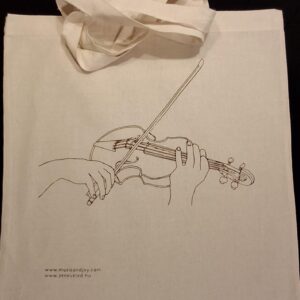Tote bag with violin print