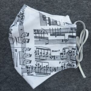 Mask with musical note print